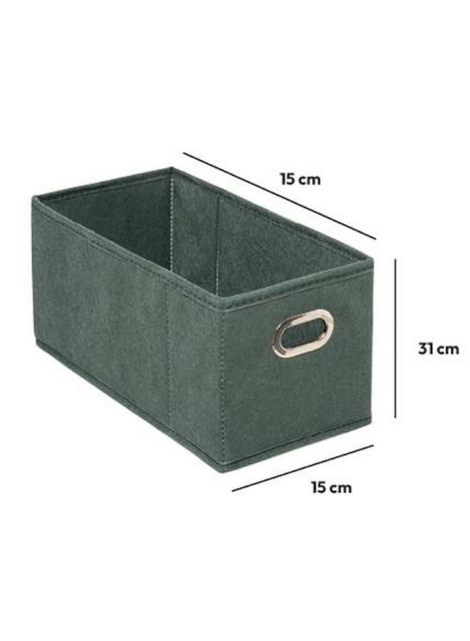 Five Simply Smart Polypropylene and Metal Foldable Storage Box Khaki Green 15 x 31cm 160384K - Image 3