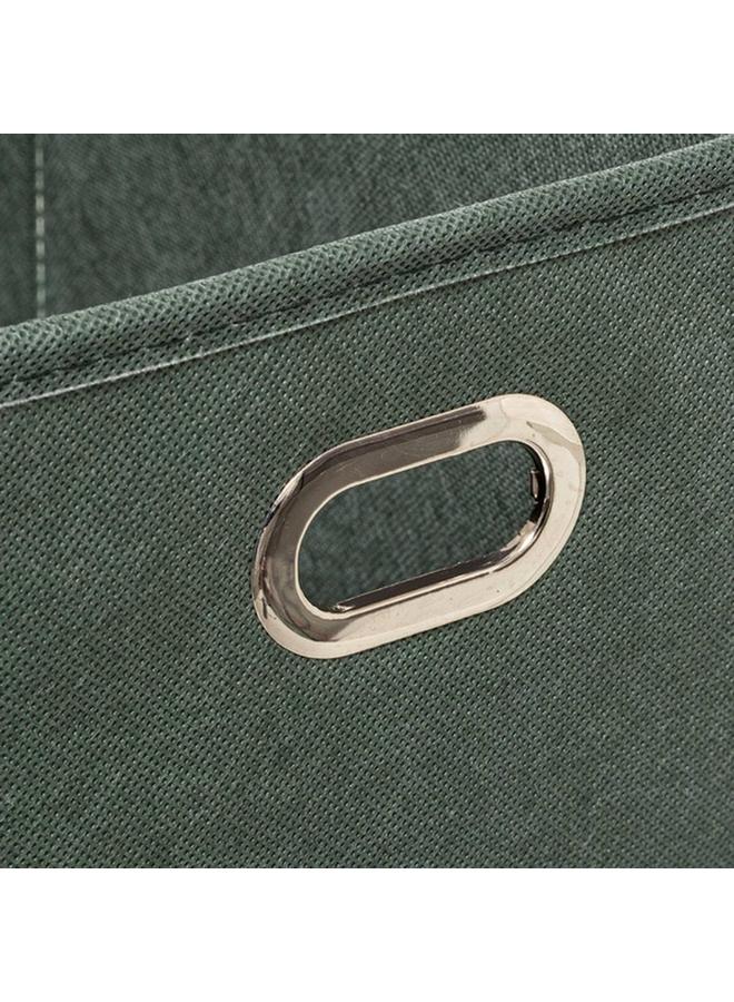 Five Simply Smart Polypropylene and Metal Foldable Storage Box Khaki Green 15 x 31cm 160384K - Image 2