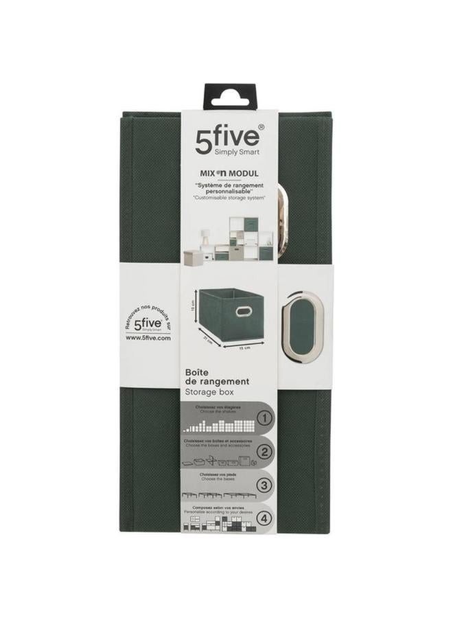 Five Simply Smart Polypropylene and Metal Foldable Storage Box Khaki Green 15 x 31cm 160384K - Image 4