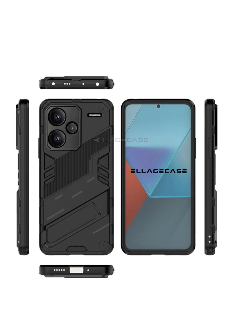 ELLAGECASE Shockproof Case for Xiaomi Redmi Note 13 Pro Plus 5G, Enhanced Protection, Built-in Magnetic Mount, Convenient Stand, Solid Camera Protection  - Image 2