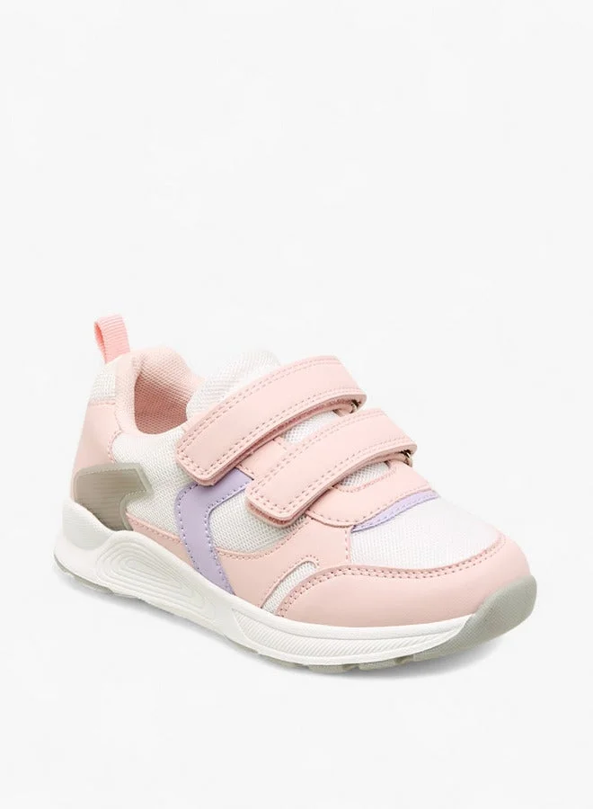 JUNIORS Panelled Sneakers with Hook and Loop Closure