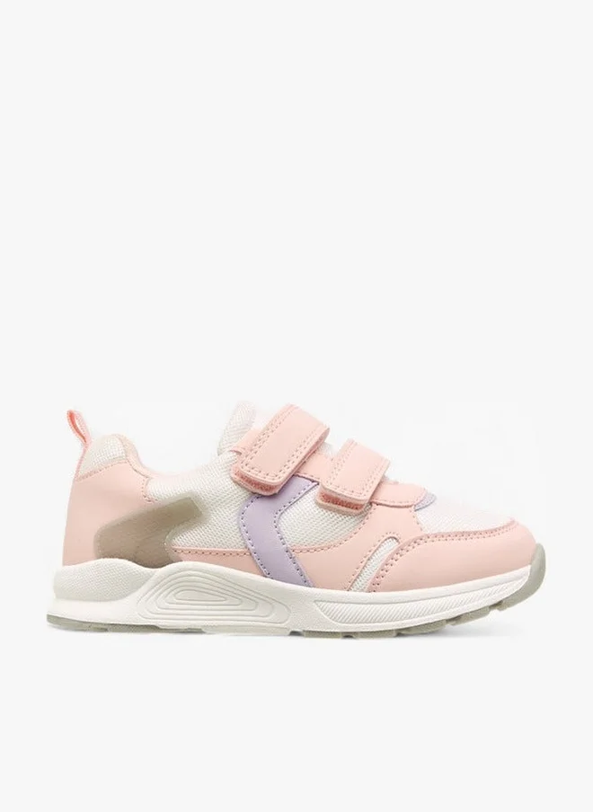 جونيورز Panelled Sneakers with Hook and Loop Closure