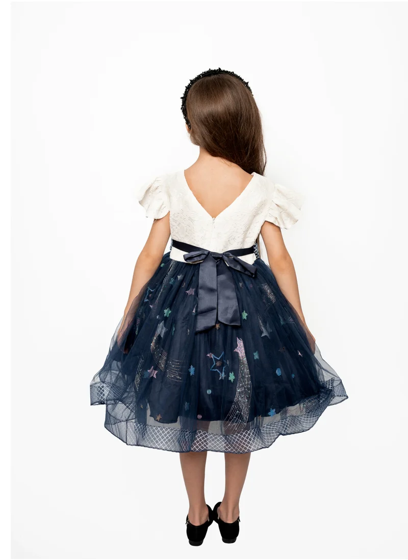 دىدانيالا Little Stars Tulle Party Dress Blue