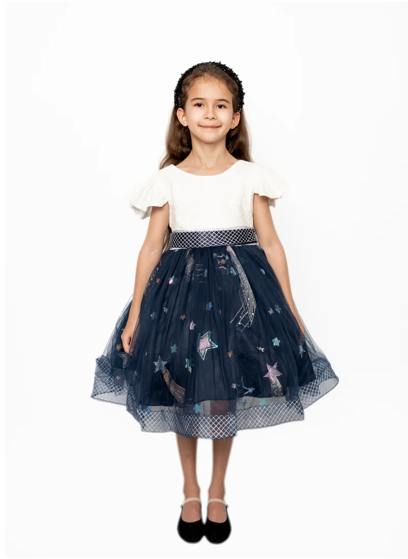 دىدانيالا Little Stars Tulle Party Dress Blue