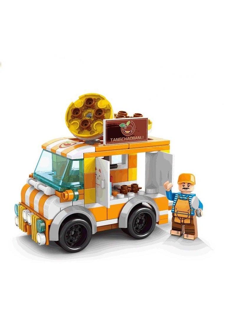 160-Piece Mini Street Food Stall Building Block Toy 