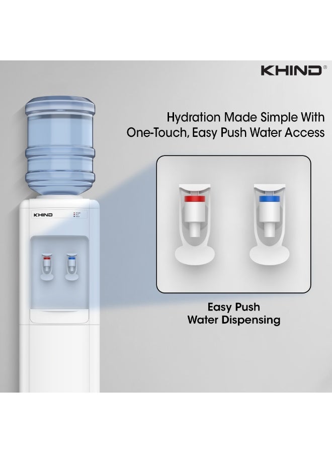 KHIND Water Dispenser Top Loading Free Standing 7L Water Cooler  |Two Taps with Hot and Cold Temperature |Home, Kitchen and Office Use |1 Year Brand Warranty - Image 5