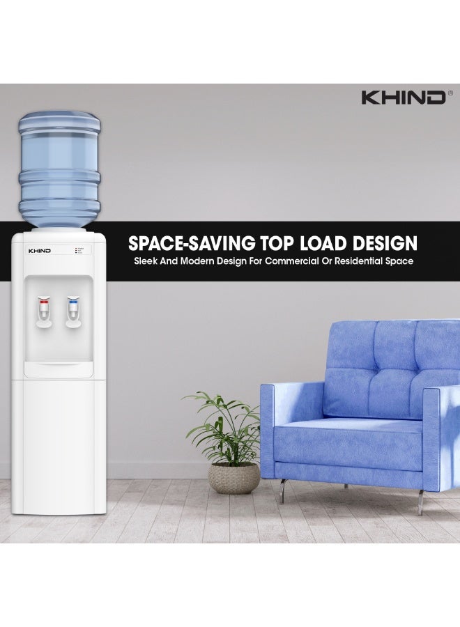KHIND Water Dispenser Top Loading Free Standing 7L Water Cooler  |Two Taps with Hot and Cold Temperature |Home, Kitchen and Office Use |1 Year Brand Warranty - Image 3