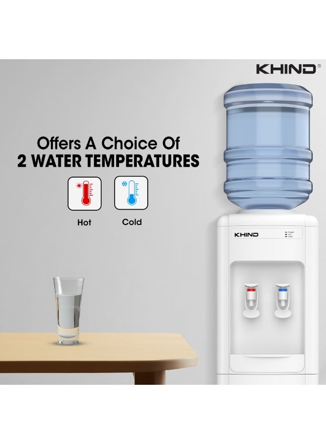 KHIND Water Dispenser Top Loading Free Standing 7L Water Cooler  |Two Taps with Hot and Cold Temperature |Home, Kitchen and Office Use |1 Year Brand Warranty - Image 4