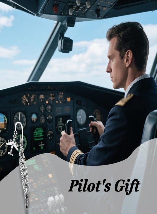 Yreamont Pilot Bookmarks for Book Lovers Gift for Dad Husband Boyfriend Air Force Gifts for Book Readers Reading Accessories for Men Friends Son Brother Airplane Bookmark for Dad Bf Husband Pilot Gift Ideas - Image 4