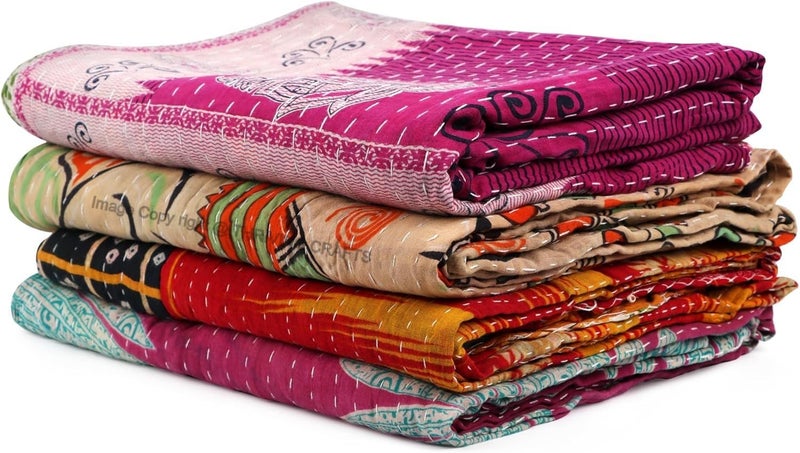 THRIVING Wholesale Lot of 10 Pcs Vintage Kantha Napkin Kitchen Towels Table Decor Napkins 100% Cotton Handmade Napkins 16X16 Inch Printed Home Decor Bohemian Kantha Napkin - Image 5