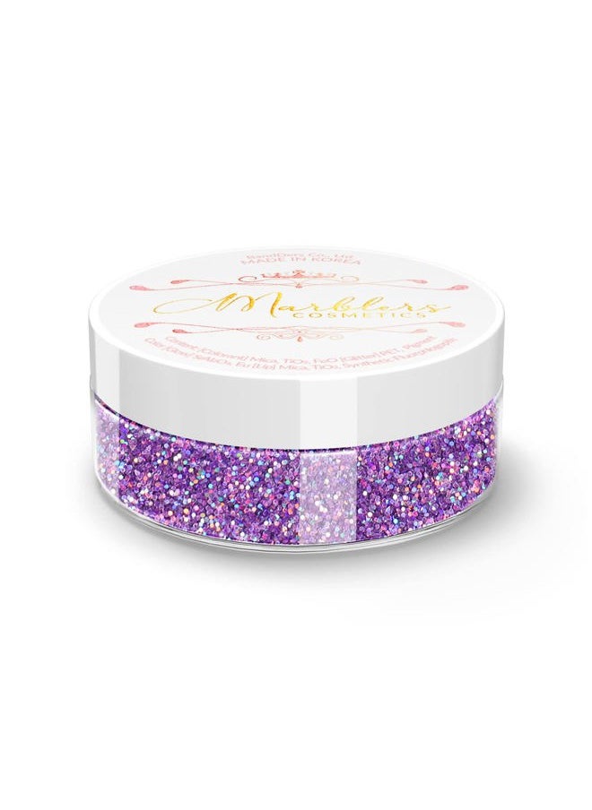 MARBLERS Cosmetic Grade Fine Holographic Glitter [Holo Purple] 0.18oz (5g) | Non-Toxic | Vegan | Cruelty-Free | Eyeshadow, Nail Polish, Nail Art | Festival, Rave & Party Makeup | Body & Face  - Image 1