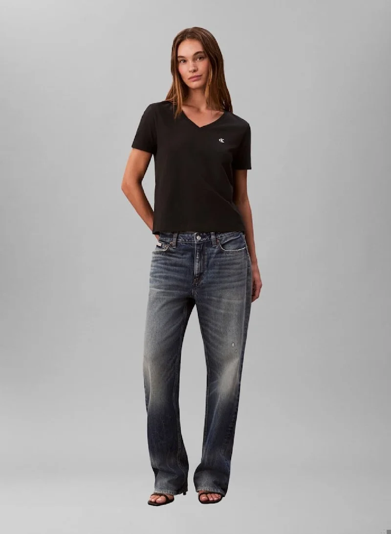Calvin Klein Jeans Relaxed Monogram V-Neck T-Shirt