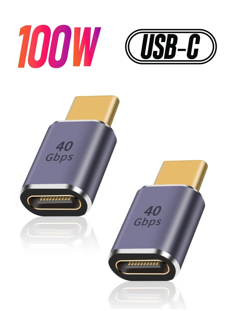 SYOSI USB male to C female Adapter 40Gbps,USB Type Extender Supports 8k@60HZ and 100W fast charging,USB Female Male,Compatible with Thunderbolt 3/4 (2 PCS) - Image 1