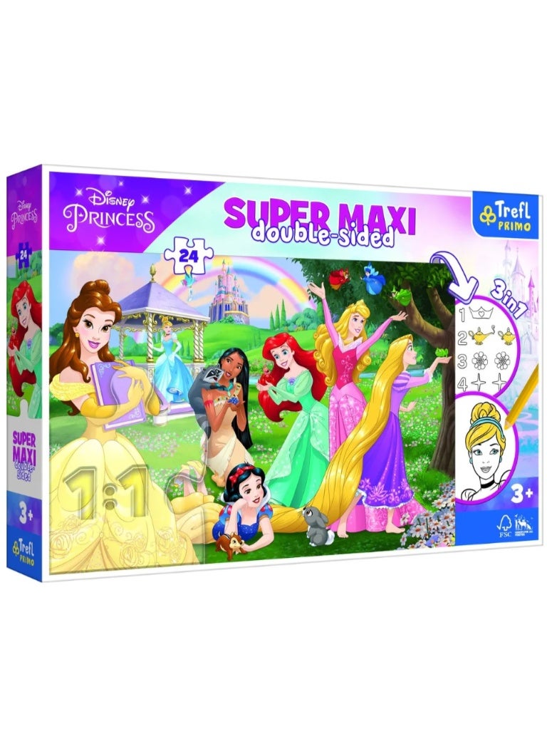 Trefl Disney Princess Super Maxi 24-Piece Jigsaw Puzzle - Image 1