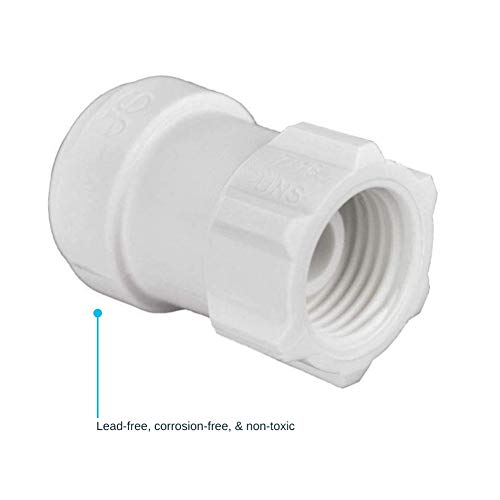 John Guest Speedfit 1/4 Inch OD x 7/16 Inch Faucet Connector, Push to Connect Plastic Plumbing Fitting, White, PP3208U7WP - Image 3