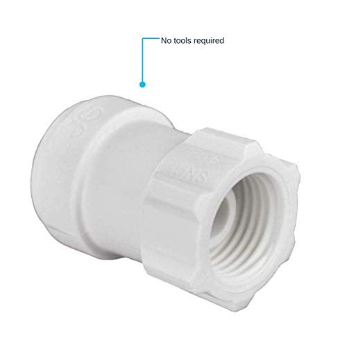 John Guest Speedfit 1/4 Inch OD x 7/16 Inch Faucet Connector, Push to Connect Plastic Plumbing Fitting, White, PP3208U7WP - Image 5