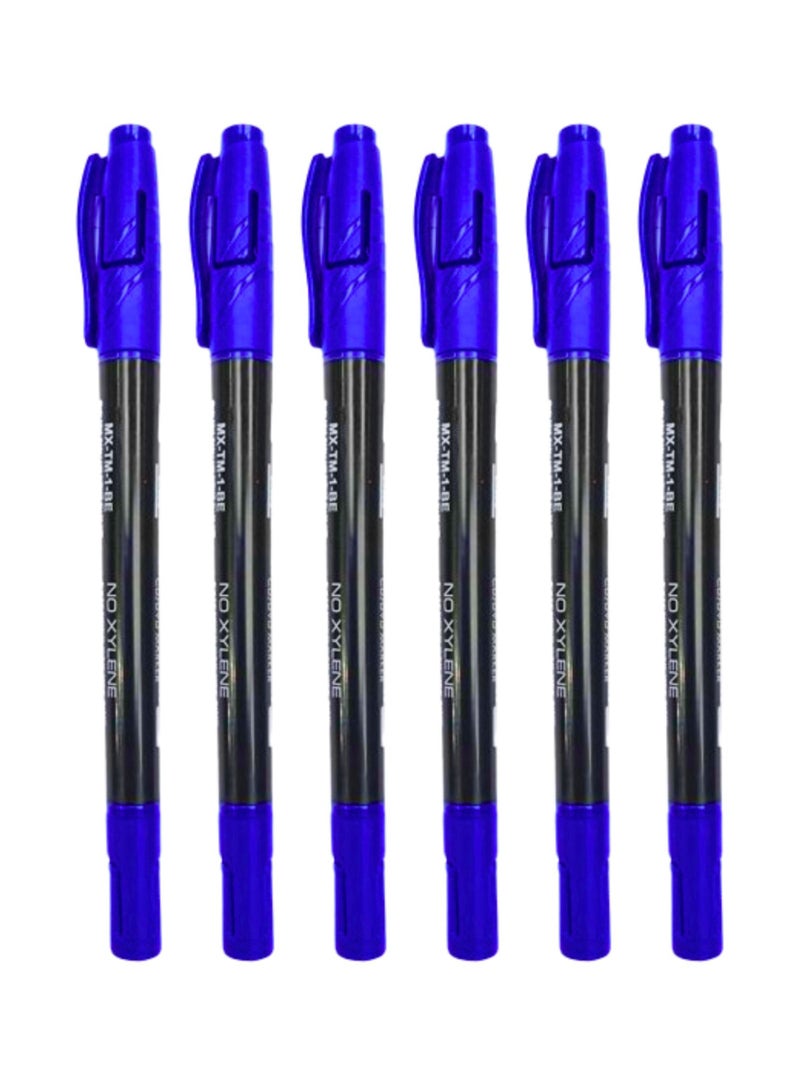Libra Twin Marker Blue (Pack of 6) - Image 1