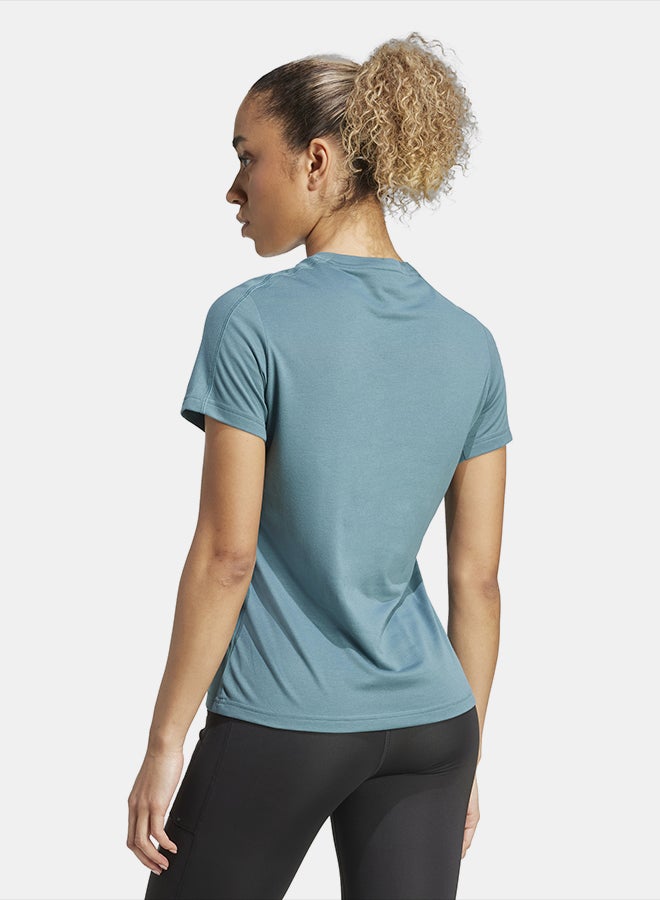 Adidas AEROREADY Train Essentials Minimal Branding Crewneck T-Shirt - Image 2