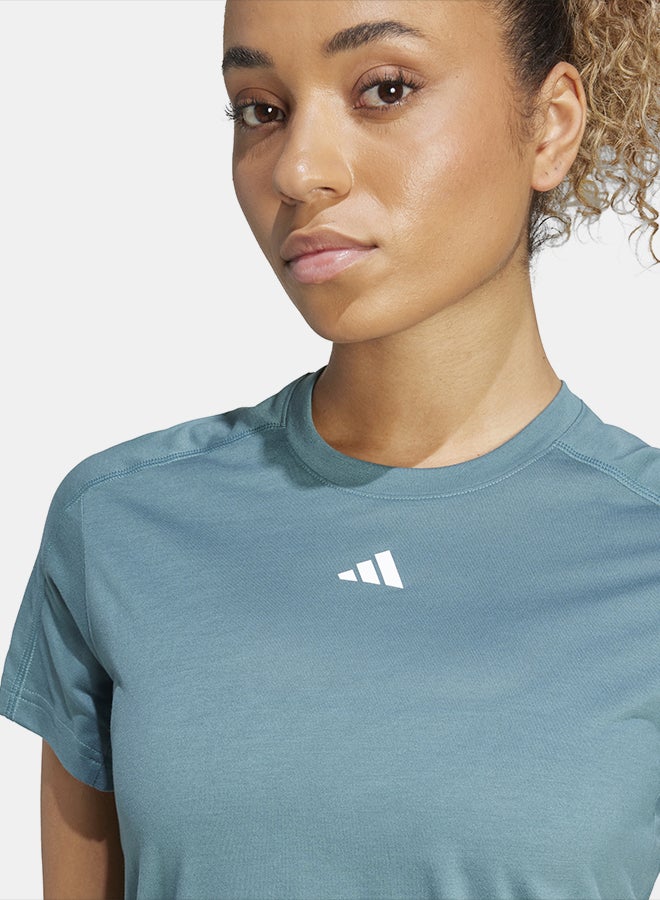 Adidas AEROREADY Train Essentials Minimal Branding Crewneck T-Shirt - Image 5