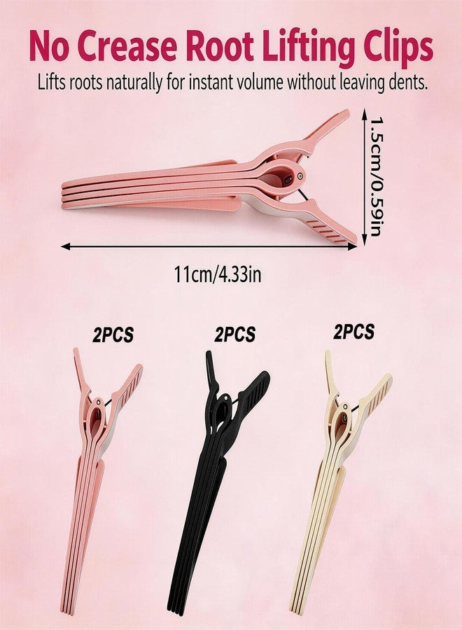 CartHome 6-Piece Heart Hair Clips for Hair Styling, Multi-Color Hair Clutcher for Women and Girls, Daily Hair Fixing Accessories (Pink, Nude, Black) - Image 2