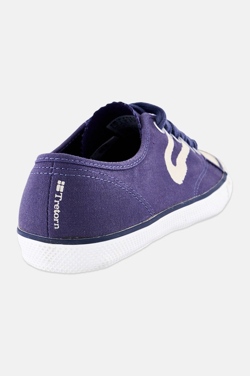 Tretorn Kids Boy Canvas Lace Up Casual Shoes, Navy Blue - Image 3