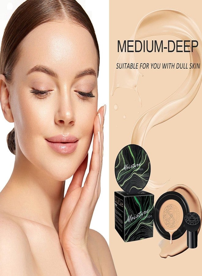 Ihrlpxkc Foundation for Older Women - Air Cushion CC Cream Foundation Makeup, BB Cream Concealer Full Coverage Moisturizing Concealer Brighten Long-lasting (Natural Beige) - Image 4