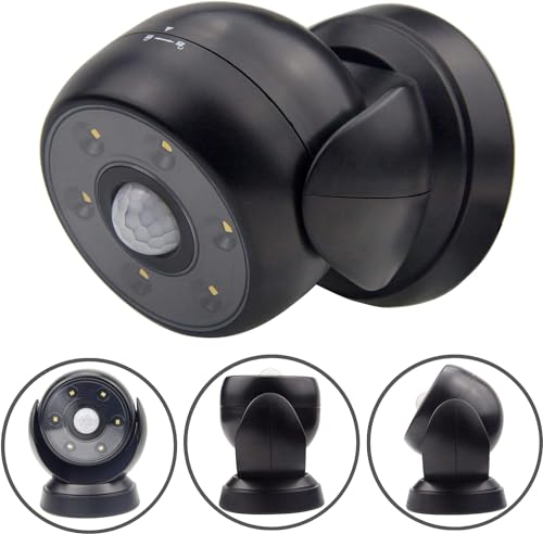 BIGLIGHT Battery Operated Motion Sensor Spotlight, Wireless LED Flood Light Indoor Outdoor, Waterproof Security Lighting, Bright Uplight for Wall Front Door Shed Hallway Bathroom Porch, 200 Lumen - Image 1