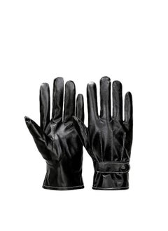 Comfort Gloves，1 Pair Gloves Winter Mittens Mens Glives Warm Mittens for Men Winter Glove Hand  for Men Powerlifting Black Pu Leather