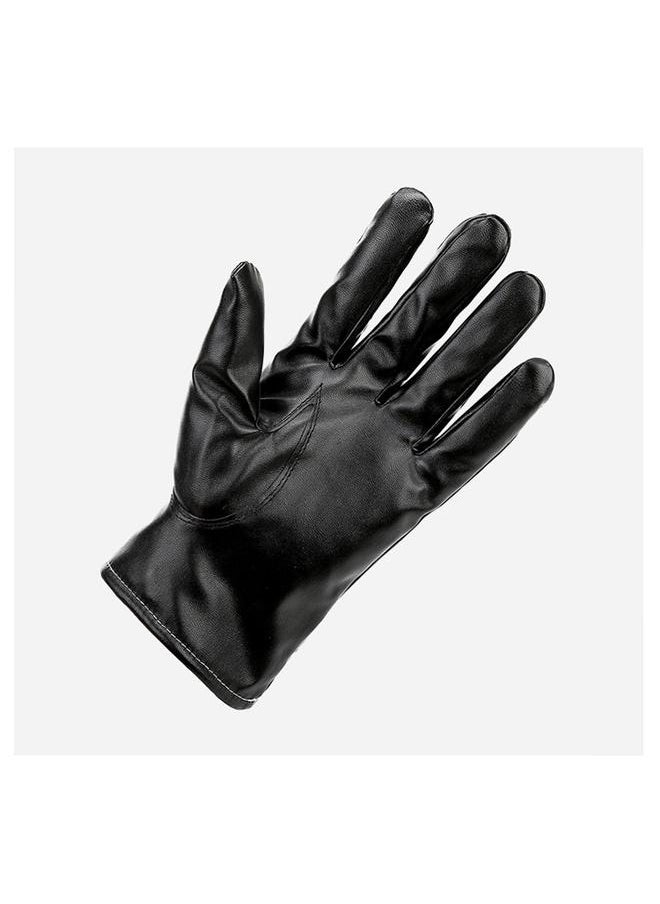 Generic - Comfort Gloves，1 Pair Gloves Winter Mittens Mens Glives Warm Mittens for Men Winter Glove Hand  for Men Powerlifting Black Pu Leather - Image 1
