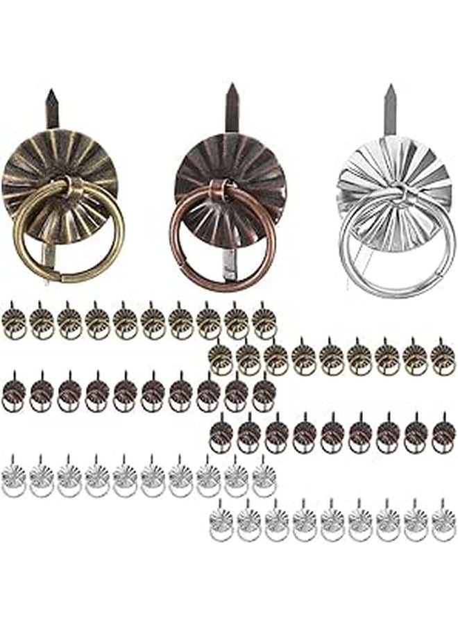 Vintage Bronze Mini Drawer Knobs 60pcs Cabinet Pull Handles for Kitchen Dressers - Image 1