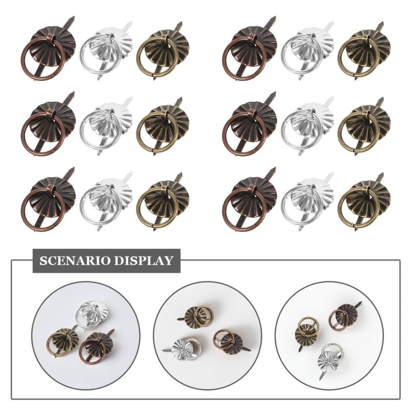 Vintage Bronze Mini Drawer Knobs 60pcs Cabinet Pull Handles for Kitchen Dressers - Image 4