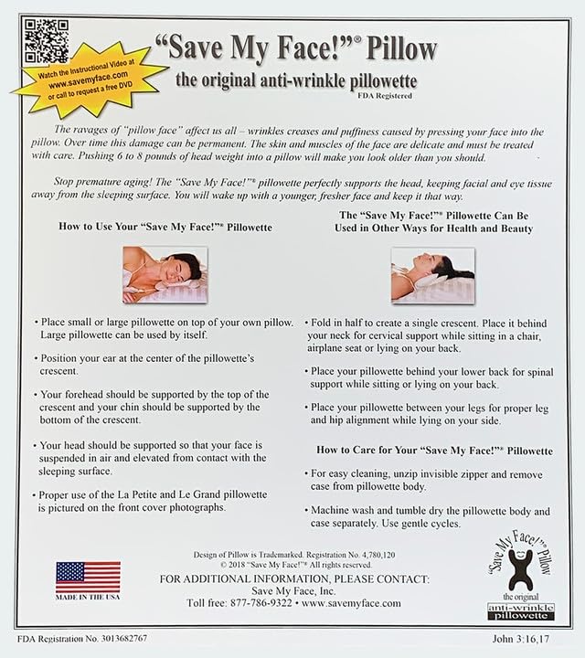 Save My Face!" La Petite Pillow (Champagne, Satin) - Image 4