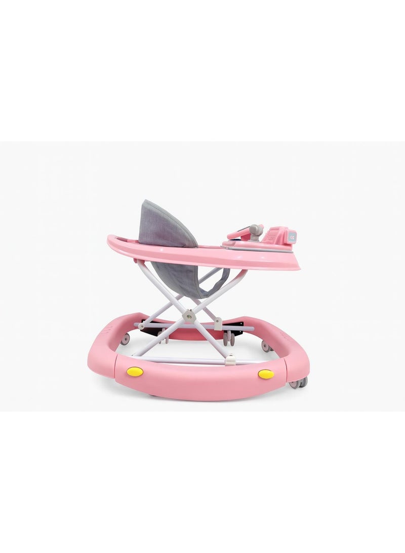 ضحكة  عربية أطفال مشّاية ومركز أنشطة و هزاز  قابلة للطي 4 في 1 مع ارتفاع قابل للتعديل وصينية موسيقيةو هزاز  وتصميم مضاد للانقلاب (6-18 شهر) - Image 4