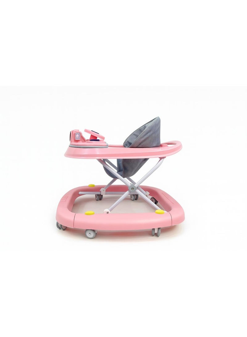 ضحكة  عربية أطفال مشّاية ومركز أنشطة و هزاز  قابلة للطي 4 في 1 مع ارتفاع قابل للتعديل وصينية موسيقيةو هزاز  وتصميم مضاد للانقلاب (6-18 شهر) - Image 3