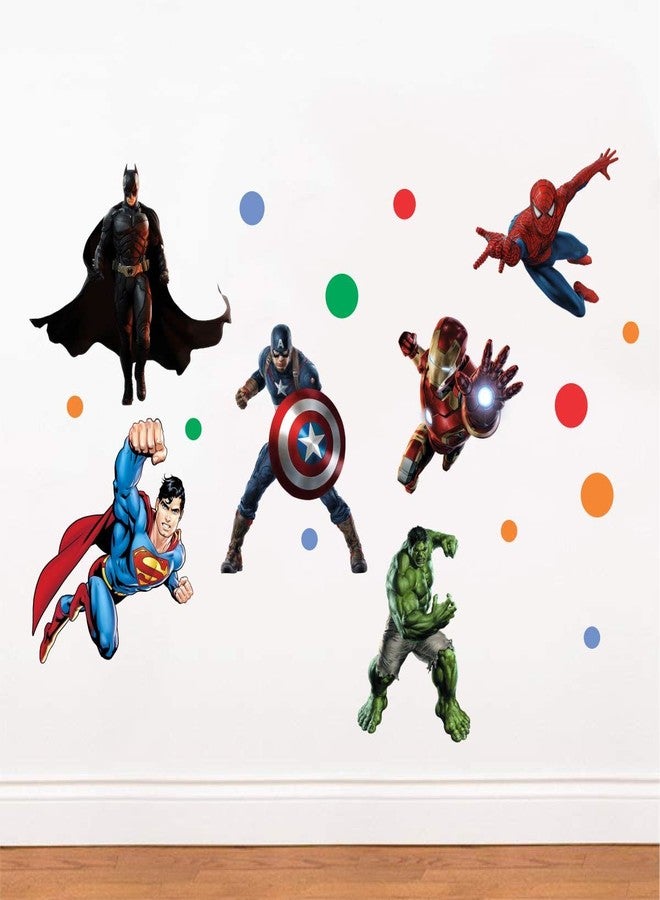 Asmi Collections Super Heroes Wall Stickers for Kids Room - Image 1