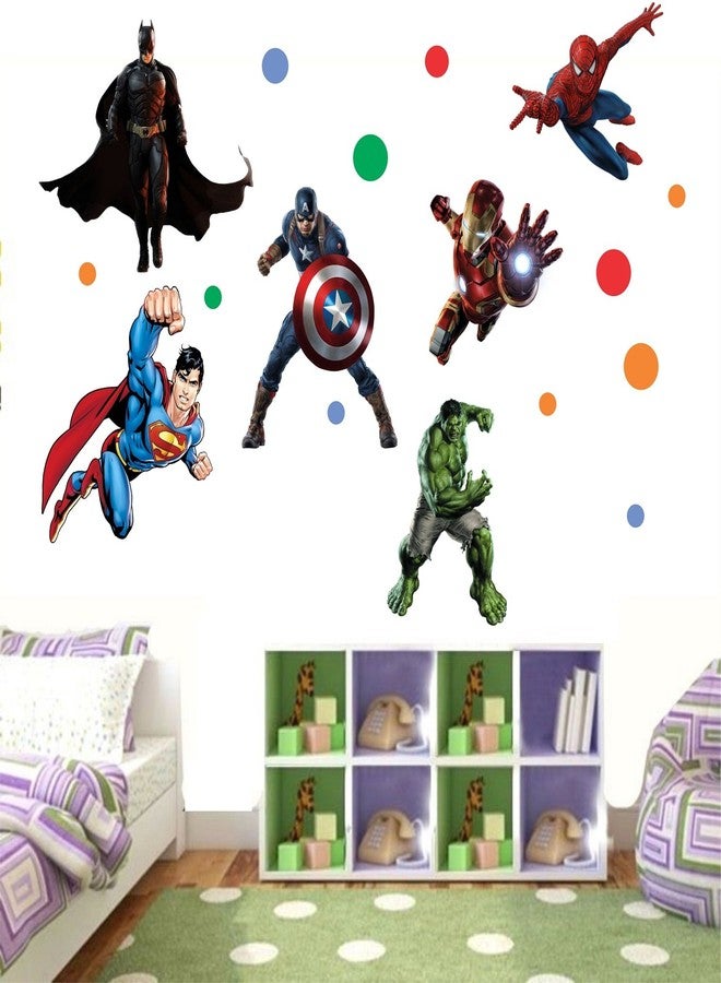 Asmi Collections Super Heroes Wall Stickers for Kids Room - Image 3