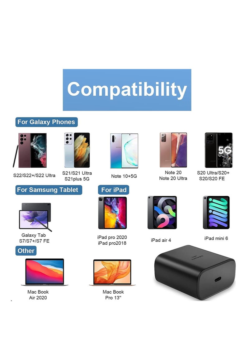 45W USB C Travel Charger, Super Fast Charger Compatible with Samsung Galaxy S25/S24 Ultra/S23+/S23/S22 Ultra/S21/S20/S20 Ultra/Note 20/Z Fold 6/Flip6/Tab S10+/S10/S10 Ultra/ S9+/Tab S10/Galaxy A36/A - Image 2