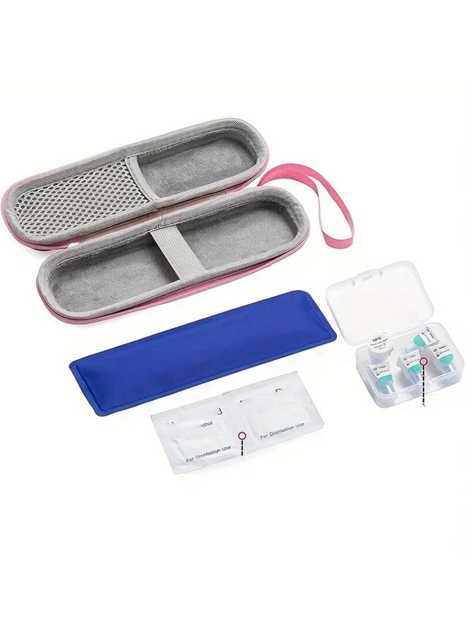 Pink Insulin Cooler Bag Portable Travel Case for Diabetes Pens and Supplies - Image 4