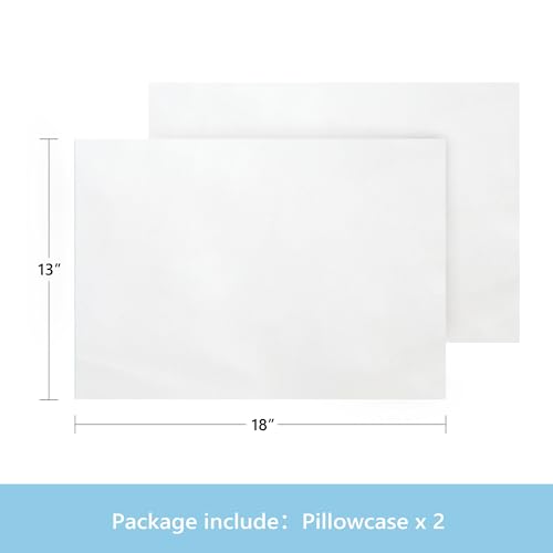 TILLYOU Toddler Pillowcase 2 Pack with Envelope Closure,13" x 18" Silky Soft Microfiber Travel Kids Pillow Cases for Boys and Girls,Pure White - Image 2