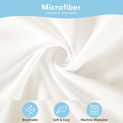 TILLYOU Toddler Pillowcase 2 Pack with Envelope Closure,13" x 18" Silky Soft Microfiber Travel Kids Pillow Cases for Boys and Girls,Pure White - Image 3