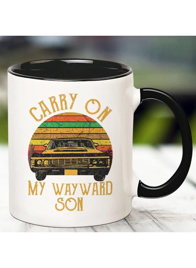 Fonhark Supernatural Mug Carry On My Wayward Son, 11 Oz Novelty Coffee Mug/Cup - Image 3