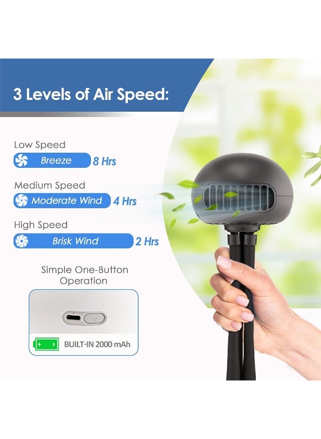 Asani Rechargeable Battery-Operated Fan with 3 Breeze Settings and Quiet Motor  - Image 3