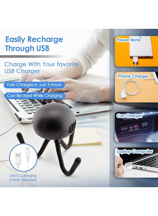 Asani Rechargeable Battery-Operated Fan with 3 Breeze Settings and Quiet Motor  - Image 4