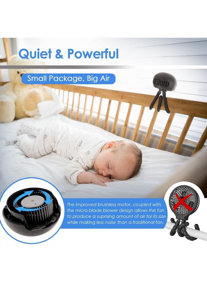 Asani Rechargeable Battery-Operated Fan with 3 Breeze Settings and Quiet Motor  - Image 5