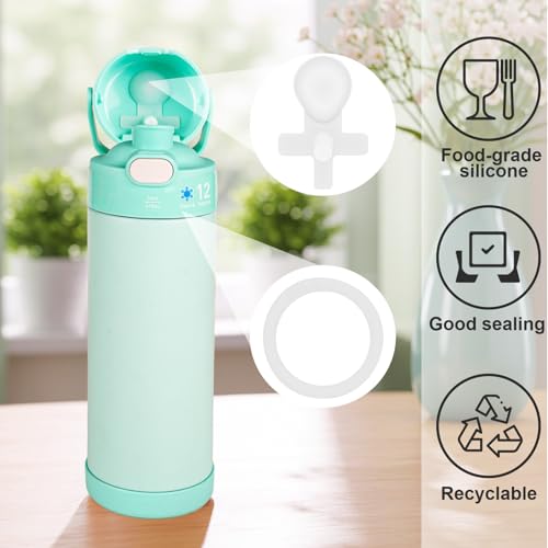 gocola Replacement Leak Stopper Compatible with Thermos Funtainer 16 Oz Stainless Steel Vacuum Insulated Bottle (6+6) - Image 4
