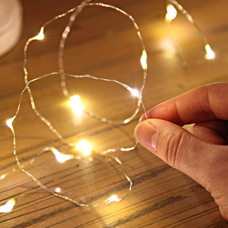 Lexton Lexton 30 LEDs 3 Meter Waterproof Copper Wire String Fairy Lights Battery Powered Battery Not Includedfor Indoor Outdoor Decorations Warm White Pack of 1 Standard Lex30Led3m  - Image 2