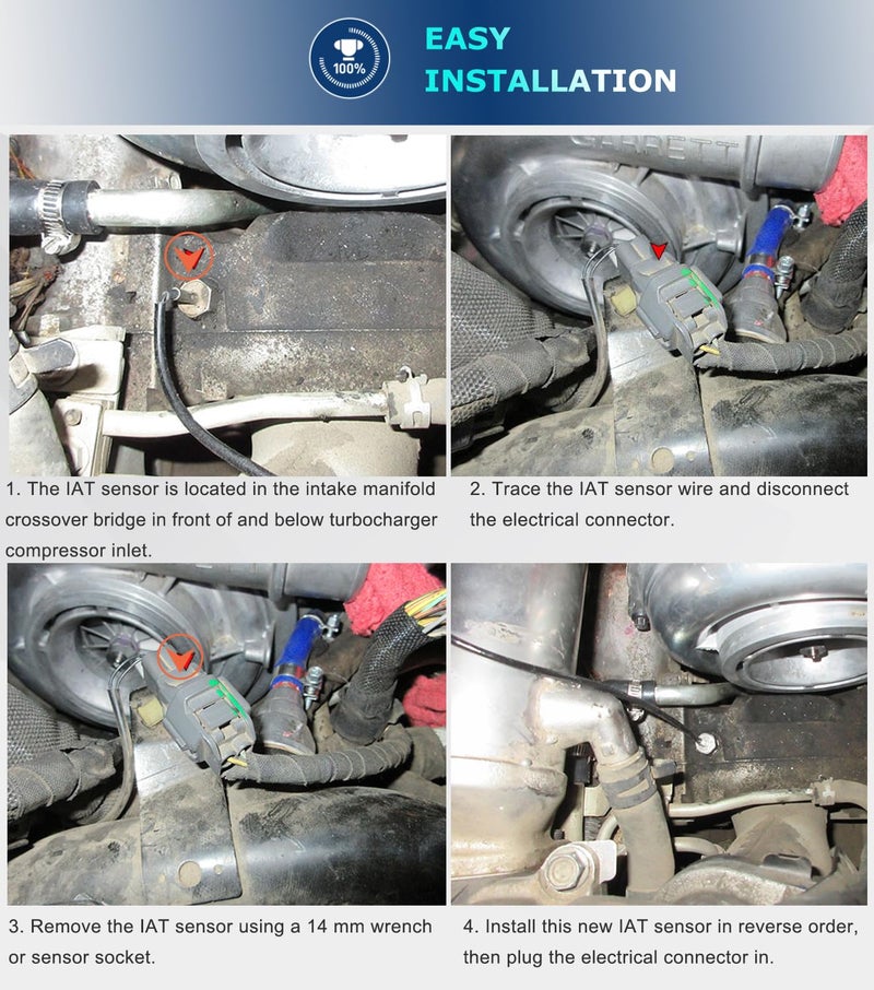 Camoo 97381182 Intake Air Temperature Sensor for GM Duramax 2006-2010 LBZ/LMM 6.6L Diesel Engines - Image 3