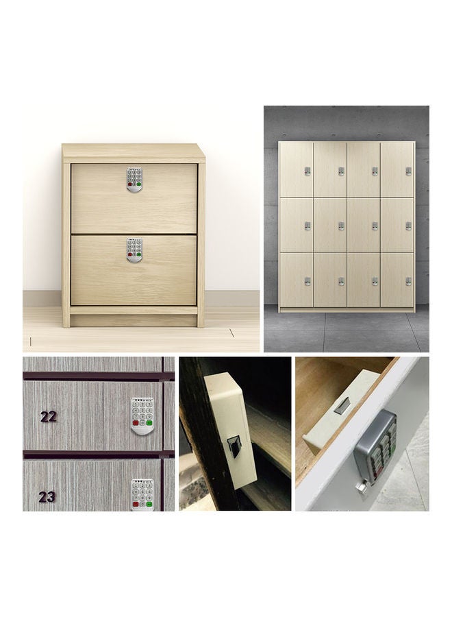 Electronic Cabinet Lock Keypad Silver 12.50x5.70x7.20cm - Image 4