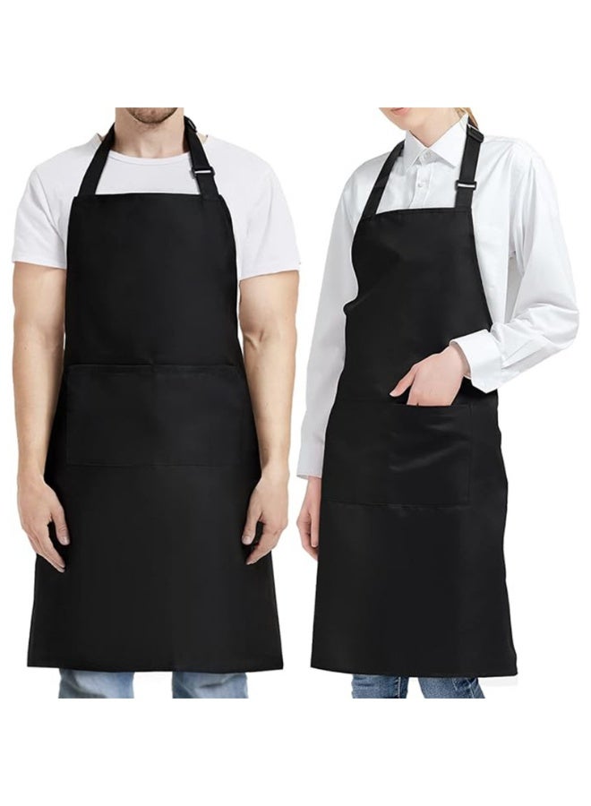 2 جيوب مريلة مطبخ مع حزام رقبة قابل للتعديل  - Image 3