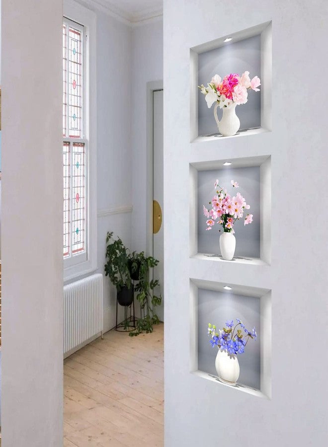 CNUSER 3D Wall Stickers DIY Flower Wall Decal Removable Waterproof Wall Art Decor for Bedroom Living Room Offices Home Decoration (Vase Daisy) - Image 5